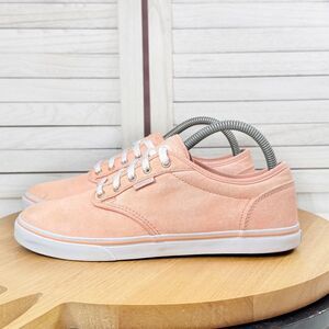 Vans Authentic Marled Peach Lace Up Sneakers Shoes Peach Orange‎ White 8.5